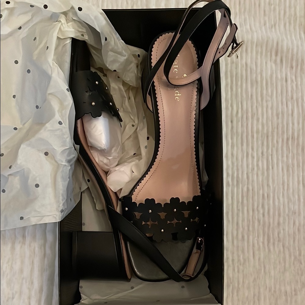Kate Spade Daisy Black Sandals